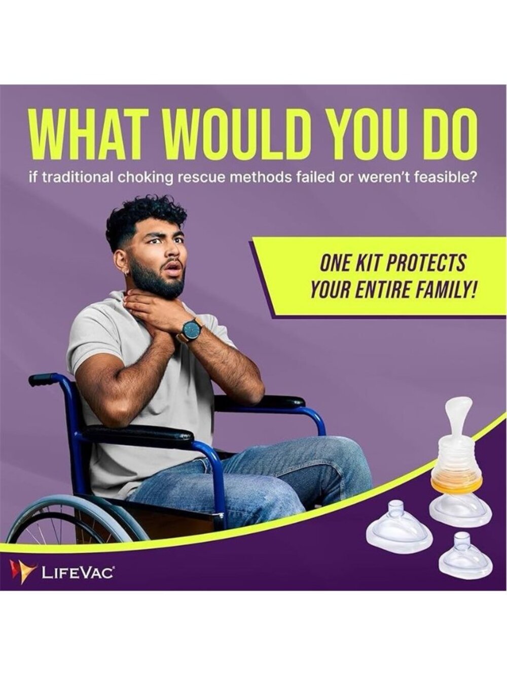 Lifevac Airway Suction Kit - Essential for Home and Travel Preparedness NEW - Picture 4 of 6